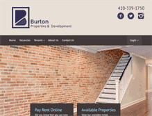 Tablet Screenshot of burtonpropertiesllc.com